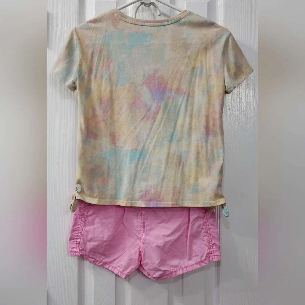 Tie-Dye T-Shirt with Pink Shorts Size: 10